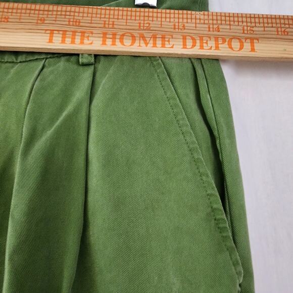 Reformation Mason Green Pants Women's 8 petite Wide Leg Culottes Pleated Pockets - Picture 7 of 12